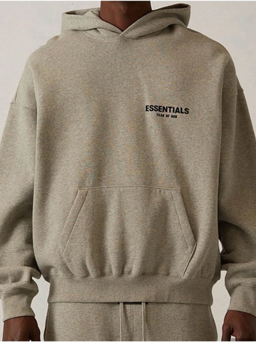 Fear Of God Essential Hoodie Dark Oatmeal